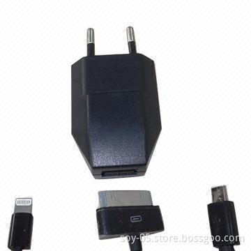 USB travel charger for iPhone 4/5, apple with EU